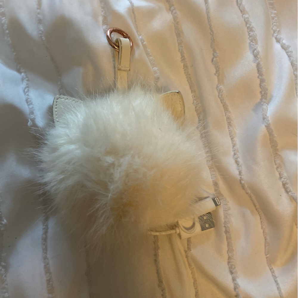 Fluffy Cream Keychain Charm